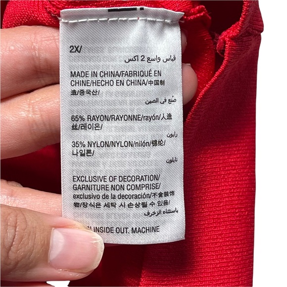 I.N.C. International Concepts Red Femme Long Sleeve Blouse - Picture 8 of 9